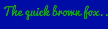 Image with Font Color 00AC03 and Background Color 000DA4